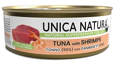 Unica Natura Консерва для кошек (Тунец, креветки)